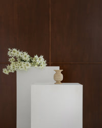CoTheory Keepsake Bud Vase - Beige Travertine