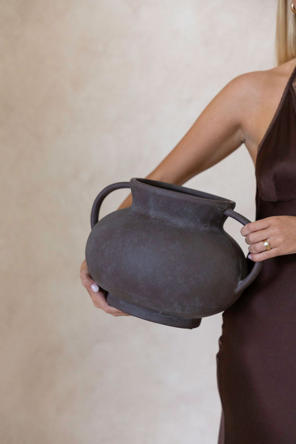 CoTheory Legacy Handle Vase - Dark Brown