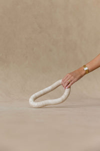 CoTheory Meridian Rope Sculpture - Beige Travertine
