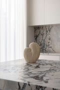 CoTheory Amour Table Sculpture - Beige Travertine