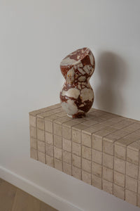 CoTheory Eternity Circular Sculpture - Brown Calacatta