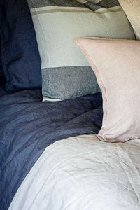 Weave Home Bed Linen Weave Home Ravello Flat Sheet - Denim (Various Sizes)