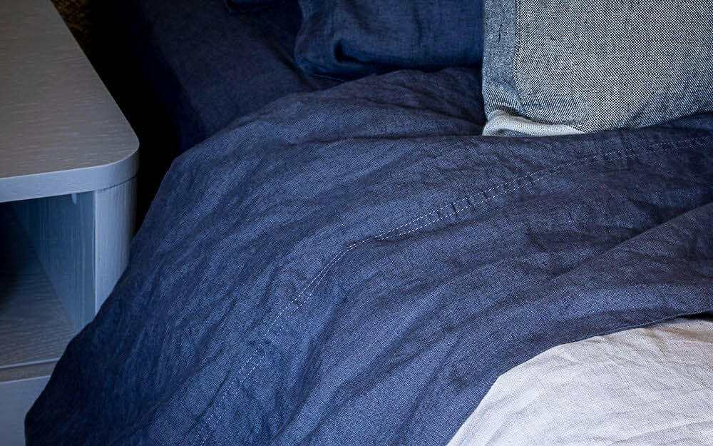 Weave Home Bed Linen Weave Home Ravello Flat Sheet - Denim (Various Sizes)