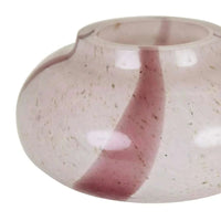 GlobeWest Boden Stripe lilac handcrafted glass bud vase with delicate stripes and modern design