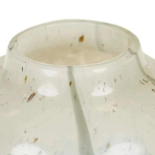 GlobeWest Boden Stripe Bud Vase in sage green handcrafted glass with delicate stripe pattern, slender shape for indoor décor