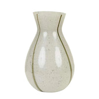 GlobeWest Boden Stripe Vase tall sage handblown glass with delicate stripes and classic silhouette for indoor decor