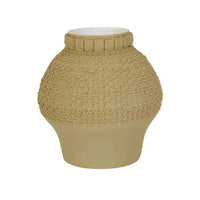 GlobeWest Forme Weave Vase - Wheat