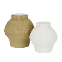 GlobeWest Forme Weave Vase - Wheat