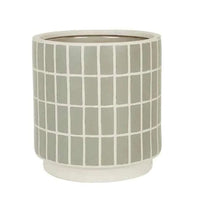 Globe West Pots & Planters Hanson Alo Planter, Matte Stone Grey Tile
