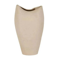 Hanson Contour Vase large beach-toned glazed earthenware ceramic with minimalist curves handcrafted decor