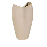 Hanson Contour Vase large beach-toned ceramic earthenware with minimalist curves and glazed finish