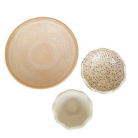GlobeWest Hanson Eden Set of 3 Bowls - Mottled White Multi