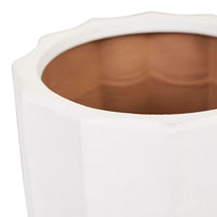 GlobeWest Hanson Flute Set of 2 Planter - White Sand