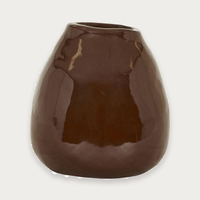 GlobeWest Hanson Mazie Small Vase - Chocolate