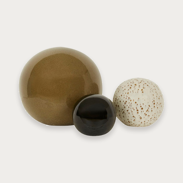 GlobeWest Hanson Orb Set of 3 Sculptures - Terra Multi
