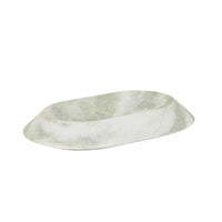 GlobeWest Rufus Bevel Oval Bowl Small - Green Onyx