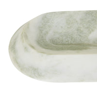 GlobeWest Rufus Bevel Oval Bowl Small - Green Onyx