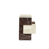GlobeWest Rufus Block Set of 2 Bookends - Rosso Marble - Mango Onyx