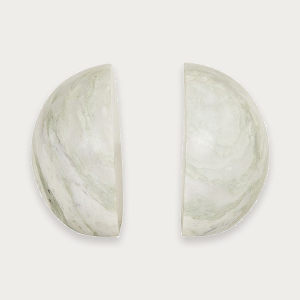 GlobeWest Rufus Bubble Set of 2 Bookends - Green Onyx