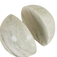 GlobeWest Rufus Bubble Set of 2 Bookends - Green Onyx