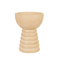 GlobeWest Rufus Column Goblet Bowl - Matt Butterscotch