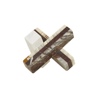 GlobeWest Rufus Converge Sculpture - Blush Mixed Marble
