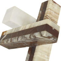 GlobeWest Rufus Converge Sculpture - Blush Mixed Marble