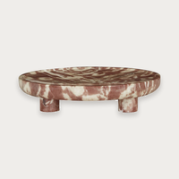 GlobeWest Rufus Dasha Footed Bowl - Dusty Rose Marble