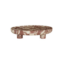 GlobeWest Rufus Dasha Footed Bowl - Dusty Rose Marble