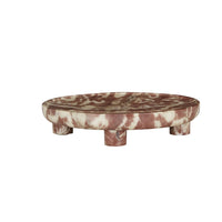 GlobeWest Rufus Dasha Footed Bowl - Dusty Rose Marble