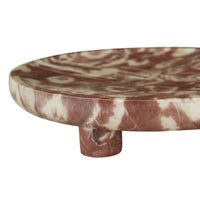 GlobeWest Rufus Dasha Footed Bowl - Dusty Rose Marble