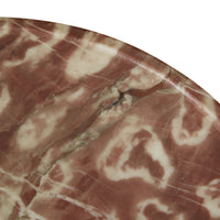 GlobeWest Rufus Dasha Footed Bowl - Dusty Rose Marble