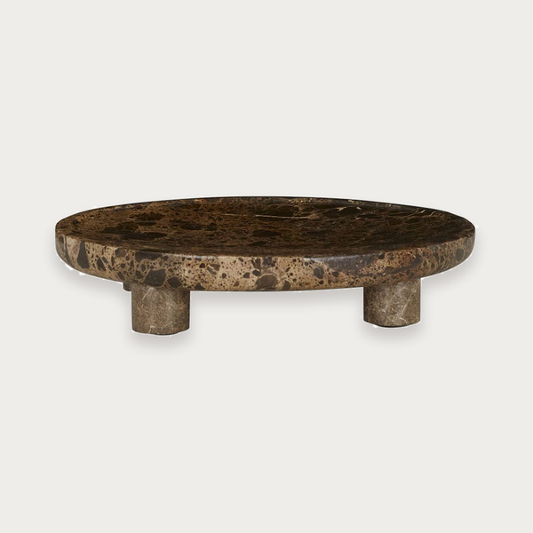 GlobeWest Rufus Dasha Footed Bowl - Emperador