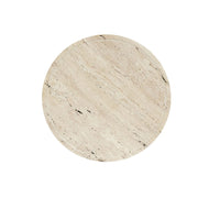 GlobeWest Rufus Dasha Footed Bowl - Travertine