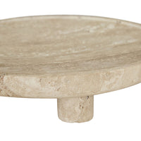 GlobeWest Rufus Dasha Footed Bowl - Travertine