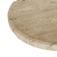 GlobeWest Rufus Dasha Footed Bowl - Travertine