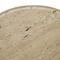 GlobeWest Rufus Dasha Footed Bowl - Travertine
