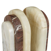 GlobeWest Rufus Ellery Set of 2 Bookends - Blush Mixed Marble
