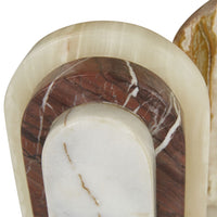 GlobeWest Rufus Ellery Set of 2 Bookends - Blush Mixed Marble