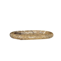 GlobeWest Rufus Float Oval Tray - Brown Vein Marble