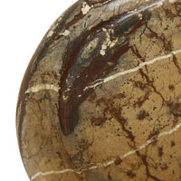 GlobeWest Rufus Float Oval Tray - Brown Vein Marble