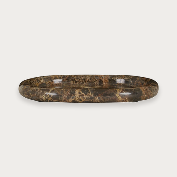 GlobeWest Rufus Float Oval Tray - Emperador