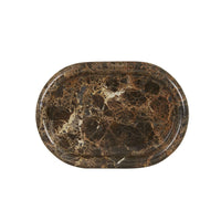 GlobeWest Rufus Float Oval Tray - Emperador