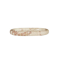 GlobeWest Rufus Float Oval Tray - Pink Lagoon Marble