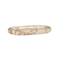 GlobeWest Rufus Float Oval Tray - Pink Lagoon Marble