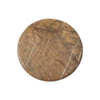 GlobeWest Rufus Float Round Tray - Brown Vein Marble