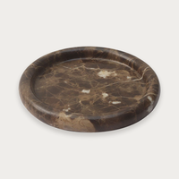 GlobeWest Rufus Float Round Tray - Emperador