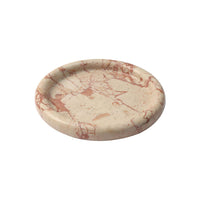 GlobeWest Rufus Float Round Tray - Pink Lagoon Marble