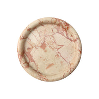 GlobeWest Rufus Float Round Tray - Pink Lagoon Marble