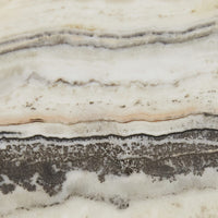 GlobeWest Rufus Halo Sculpture - Multi Travertine - Black Marble